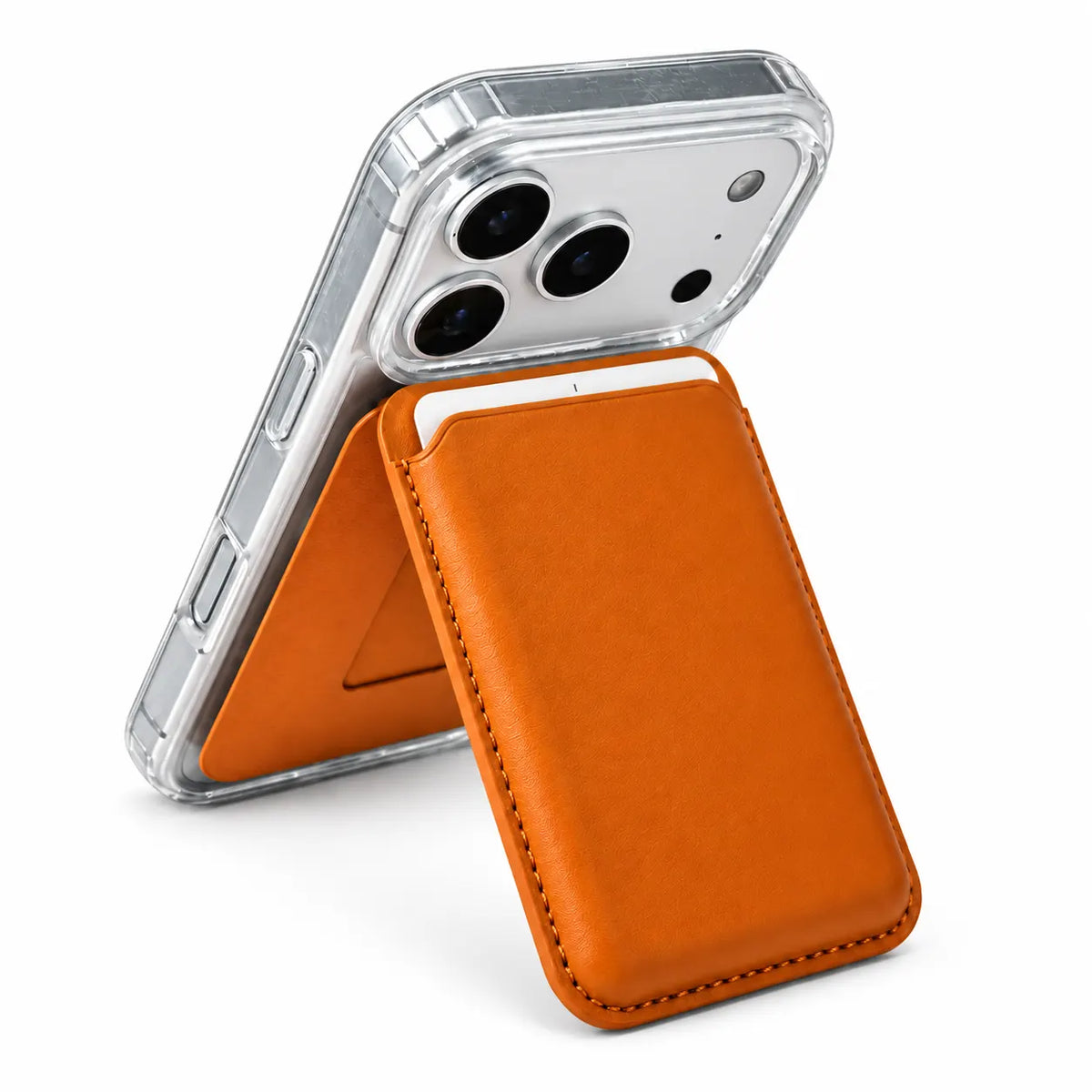 Foldable Magnetic Stand Card Wallet Gold
