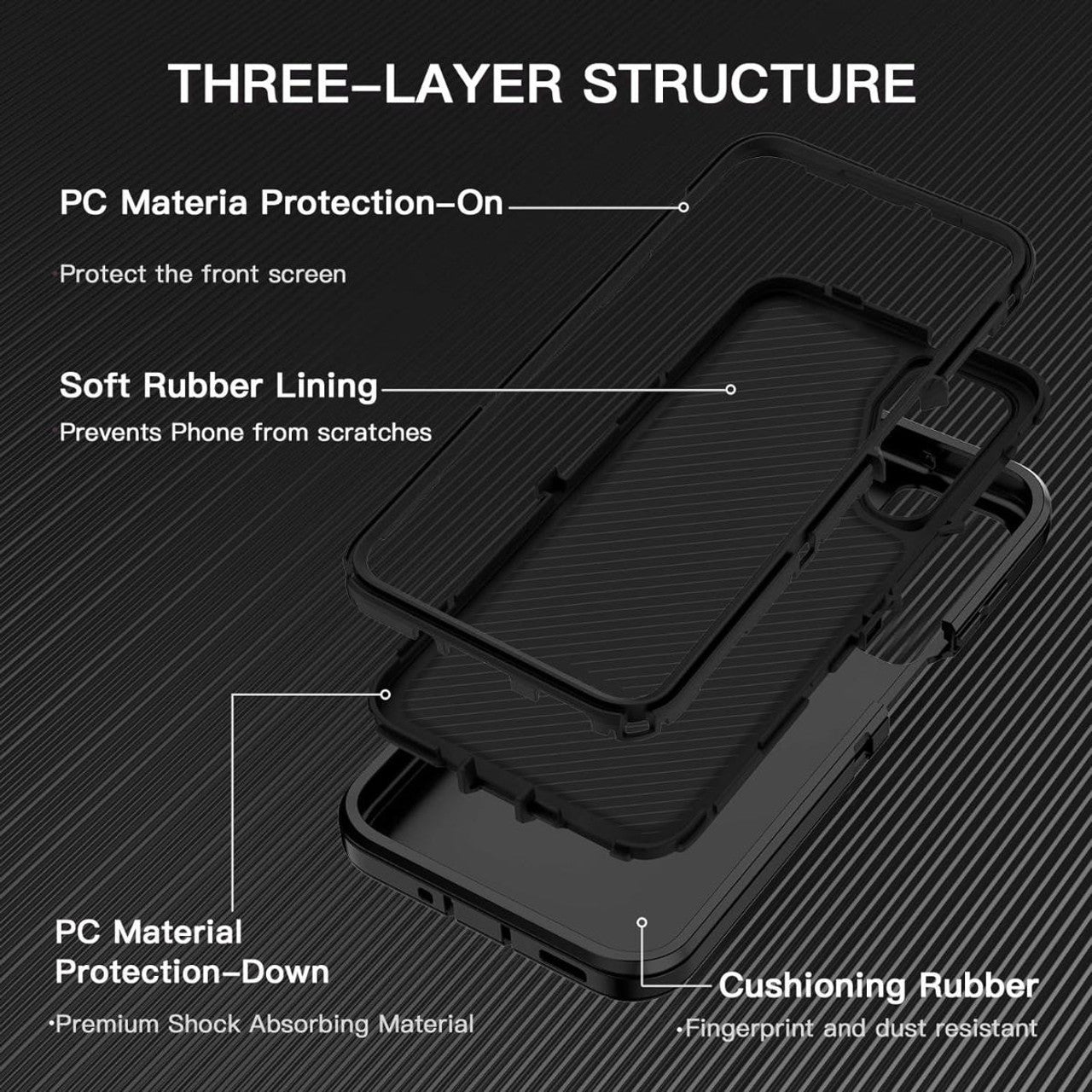 Samsung Galaxy A16 5G Defender Case Black