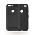 Google Pixel Slim Carbon Fibre Shockproof Rugged Case Cover Black