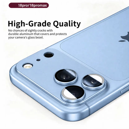 9D Full Camera Lens Metal Cover -Light Blue