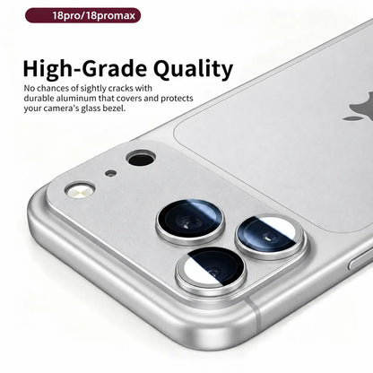 9D Full Camera Lens Metal Cover -Silver