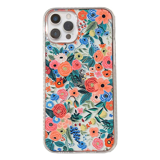 iPhone 13 Pro Max Nebula Transparent Flower Back Case – Bouquet