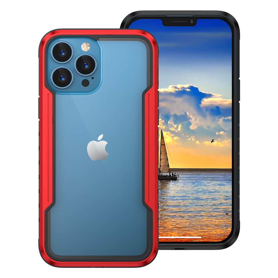 Nebula Military Shield Phone Case Red - iPhone Cases