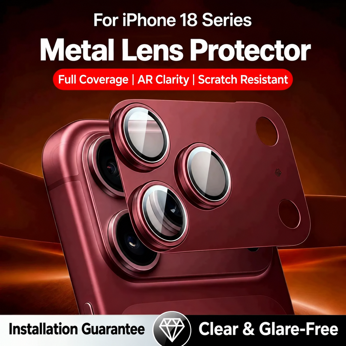 9D Full Camera Lens Metal Cover