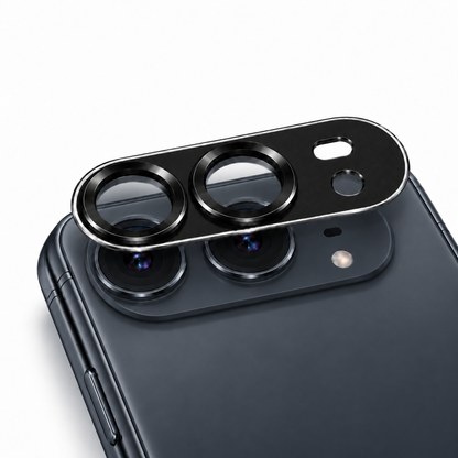 9D Full Camera Lens Metal Cover-iPhone Duo-White
