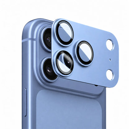 9D Full Camera Lens Metal Cover -Light Blue