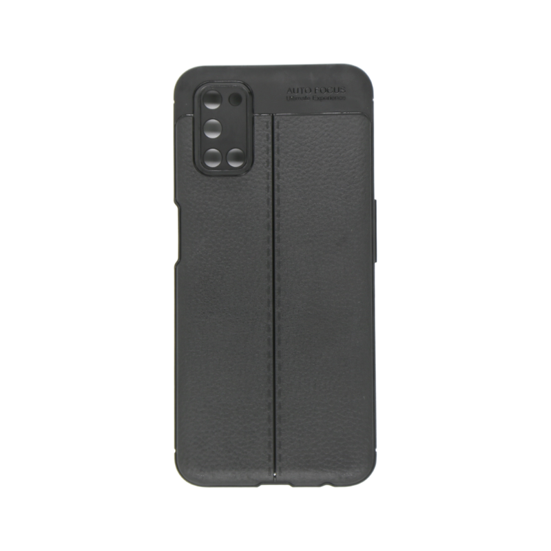 OPPO A52 Slim Carbon Fibre Shockproof Rugged Case Cover Black
