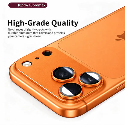 9D Full Camera Lens Metal Cover-Orange