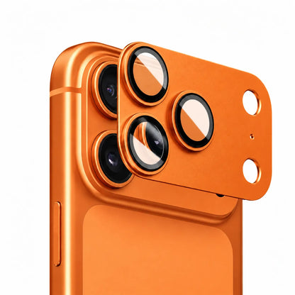 9D Full Camera Lens Metal Cover-Orange