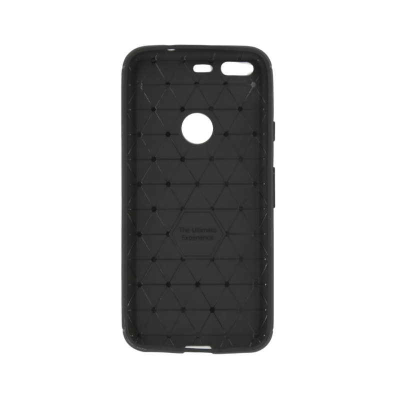 Google Pixel Slim Carbon Fibre Shockproof Rugged Case Cover Black