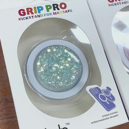 GripPro Magnetic Phone Ring Glitter Silver