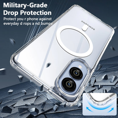 Samsung Galaxy S25 Edge Magnetic Clear Back Cover Case – Transparent, Shockproof, Slim Fit