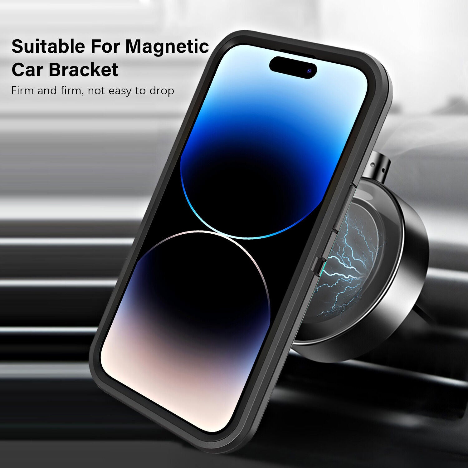 Nebula Rugged Magsafe Lock Stand Black - iPhone Cases