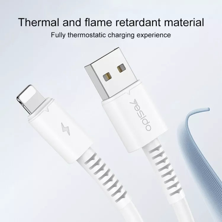 Yesido PVC Data Cable - Lightning YESIDO Cable 1M White