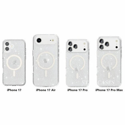 Nebula Clear Back Tough Case with MagSafe for iPhone 17 Series – Crystal Sparkling
