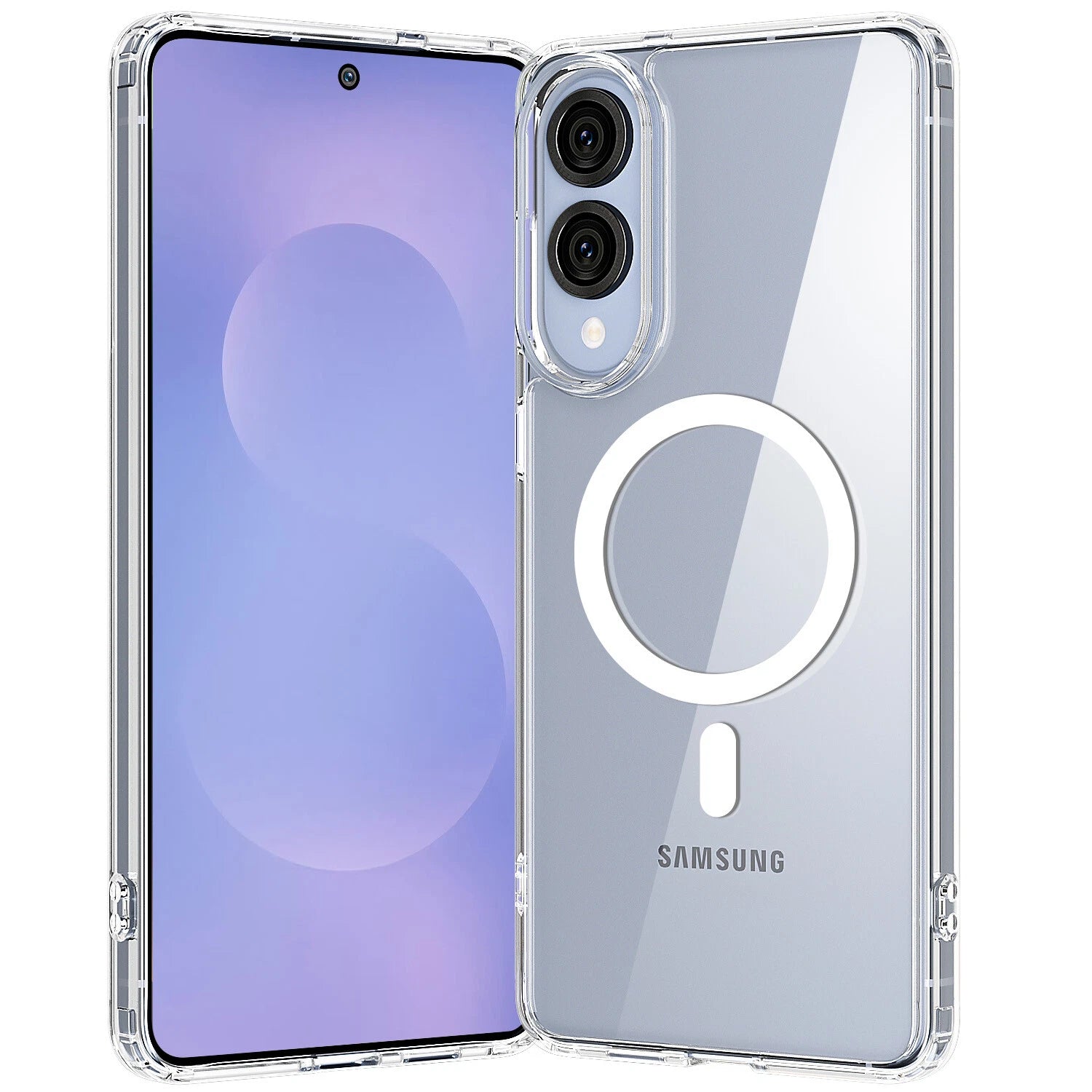 Samsung Galaxy S25 Edge Magnetic Clear Back Cover Case – Transparent, Shockproof, Slim Fit