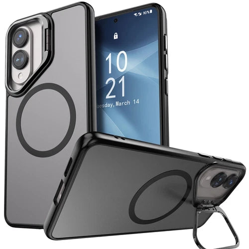Nebula Samsung Galaxy S25 Edge Snap Magnetic Case with Integrated Stand Black