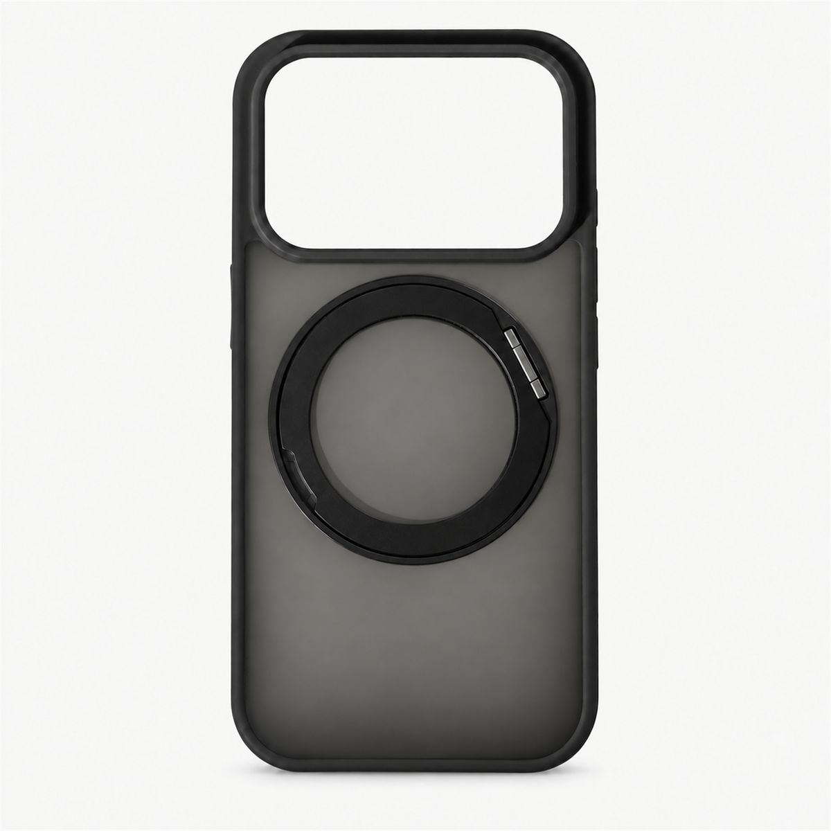360 Degree Rotatable Ring Kickstand Case Black
