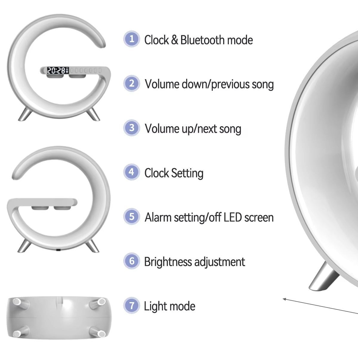 Bluetooth G Speaker with Wireless Charger