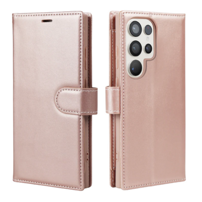 Samsung Galaxy S26Ultra Nebula Flip Leather Wallet Case Rose Gold