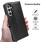 Samsung Galaxy S24Plus/S25Plus Nebula Flip Leather Wallet Case Black