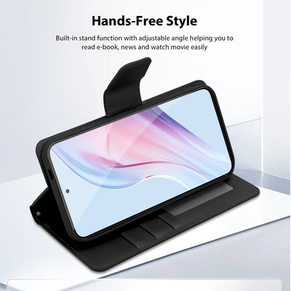 Samsung Galaxy S26Plus Nebula Flip Leather Wallet Case Black
